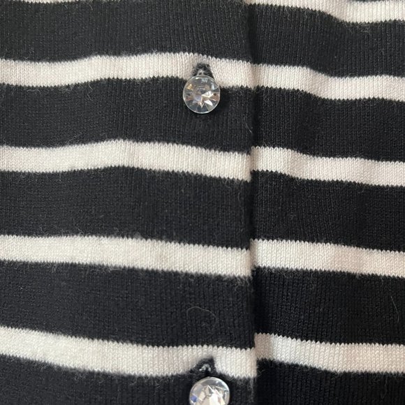 Express Black & White Striped Cardigan - Picture 2 of 5